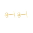 thumbnail image 3 of Karat Rush 14KT Yellow Gold High Polished Block Initial Studs "S" with Post-with-Friction-Back. Adult Unisex. No stones, 3 of 4