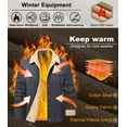 thumbnail image 4 of Xidunhg Men's Sherpa Lined Trucker Jacket, Windproof Thermal Winter Work Coat with Lapel Multi Pockets, 4 of 11