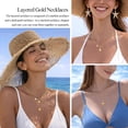 thumbnail image 2 of DESIGNICE Shell Necklace for Women,14K Gold Plated Layered Starfish Conch Seashell Pearl Pendant Charm Necklace Stack Waterproof Dainty Beach Jewelry for Summer Vacation, 2 of 7
