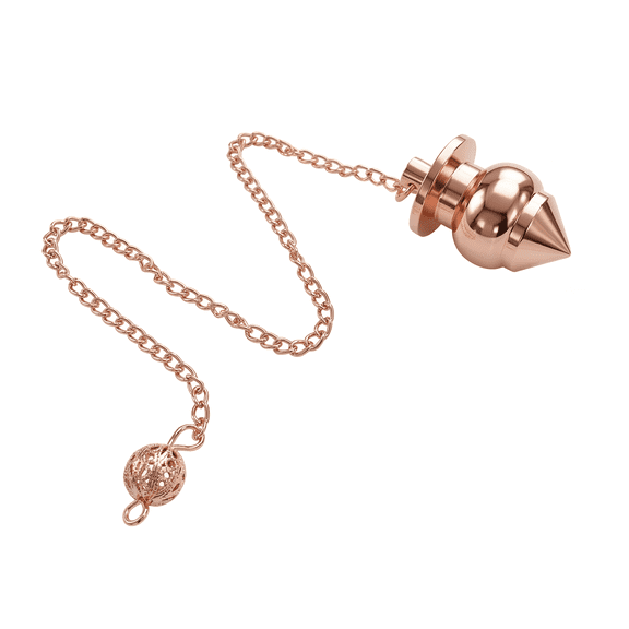 Cone Point With Round Design Copper Metal Pendulum, Healing Dowsing Reiki Chakra Divination Meditation Cronus Pendulum