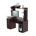 thumbnail image 3 of Inval Centre de Travail Informatique America avec Hutch, Espresso, 3 of 5