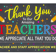 thumbnail image 4 of Colorful Design Banner Teacher Appreciation Polyester Material Event Decorations for School Celebration Gratitude Event Indoor Decoration, 4 of 8