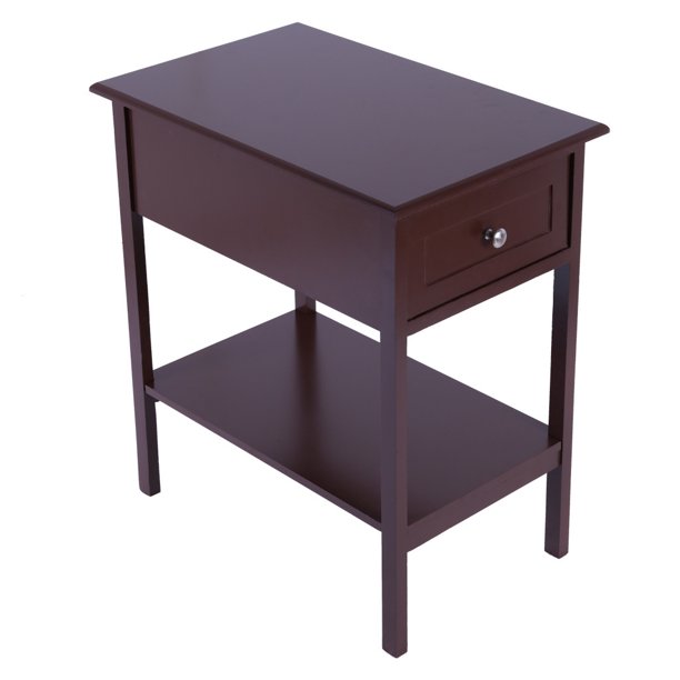 Siaonvr Narrow-Sided Table Bedside Table With Sliding ...