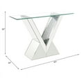 thumbnail image 5 of Home Square 2-Piece Set with Glass Console Table and Mirrored Wall Decor, 5 of 9