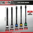 thumbnail image 3 of ABN 1/2” Inch Drive 8” Torque Socket Extension Bar 5pc Tool Kit 65-140ft/lb Set, 3 of 7