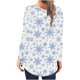 thumbnail image 4 of Camiseta informal para mujer, blusa estampada de manga larga con cuello redondo y fruncido Pompotops  FGAJ9533, 4 of 6