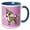 Blue/White, variant on 3drose, Cute Italian Greyhound Fawn Tan Purple Pawprint Background, 11oz Two-tone Black Mug