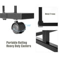 thumbnail image 2 of JJS Side End C Table with Magazine Holder for Sofa Couch Table Snack Table Cement/Black, 2 of 5