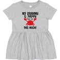 thumbnail image 3 of Inktastic Grammy and Pappy Love Me Girls Baby Dress, 3 of 5