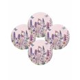 thumbnail image 7 of 15 Inch Round Placemats Set of 4, Watercolor Floral Non Slip Heat Insulation PP Table Mats, Spring Lavender Daisy Butterflies Pink Washable Place Mats for Kitchen Dining Party Table Decor, 7 of 7