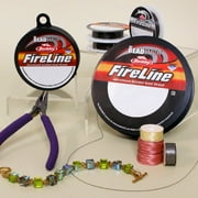 The Beadsmith Fireline by Berkley - Micro-Fused Braided Thread - 4lb. Test, .005/.12mm Diameter, 50 Yard Spool, Crystal Color - Super Strong Stringing Material for Jewelry Making and Bead Weaving