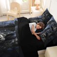 thumbnail image 5 of Homewish Horror Skull 7 Pieces Full Size Bedding Sets,Halloween Raven Full Size Bed in a Bag,Gray Flowers Bed Set,Black Reversible, 5 of 8