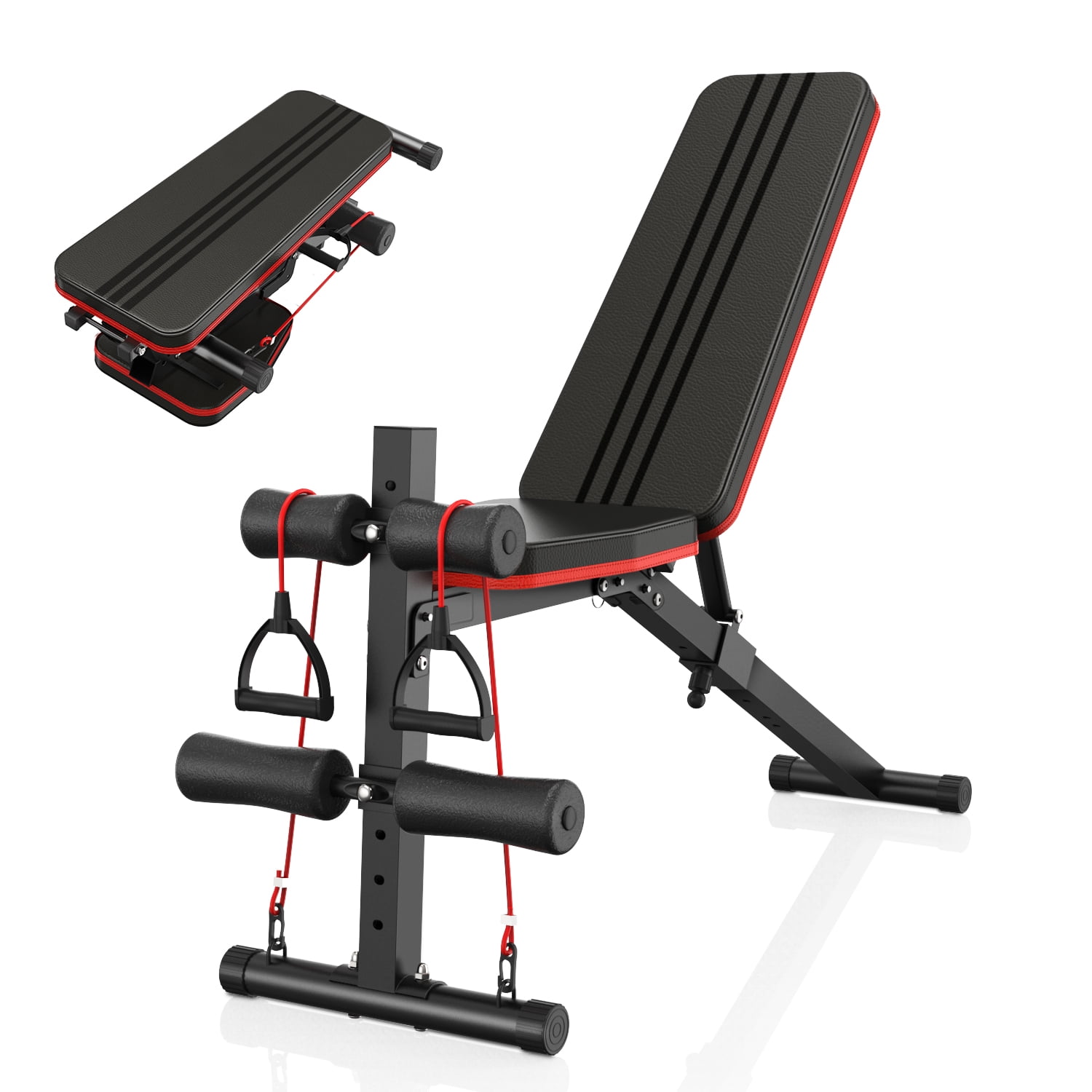 Bigzzia Weight Bench, Adjustable Strength Training Bench for Full Body