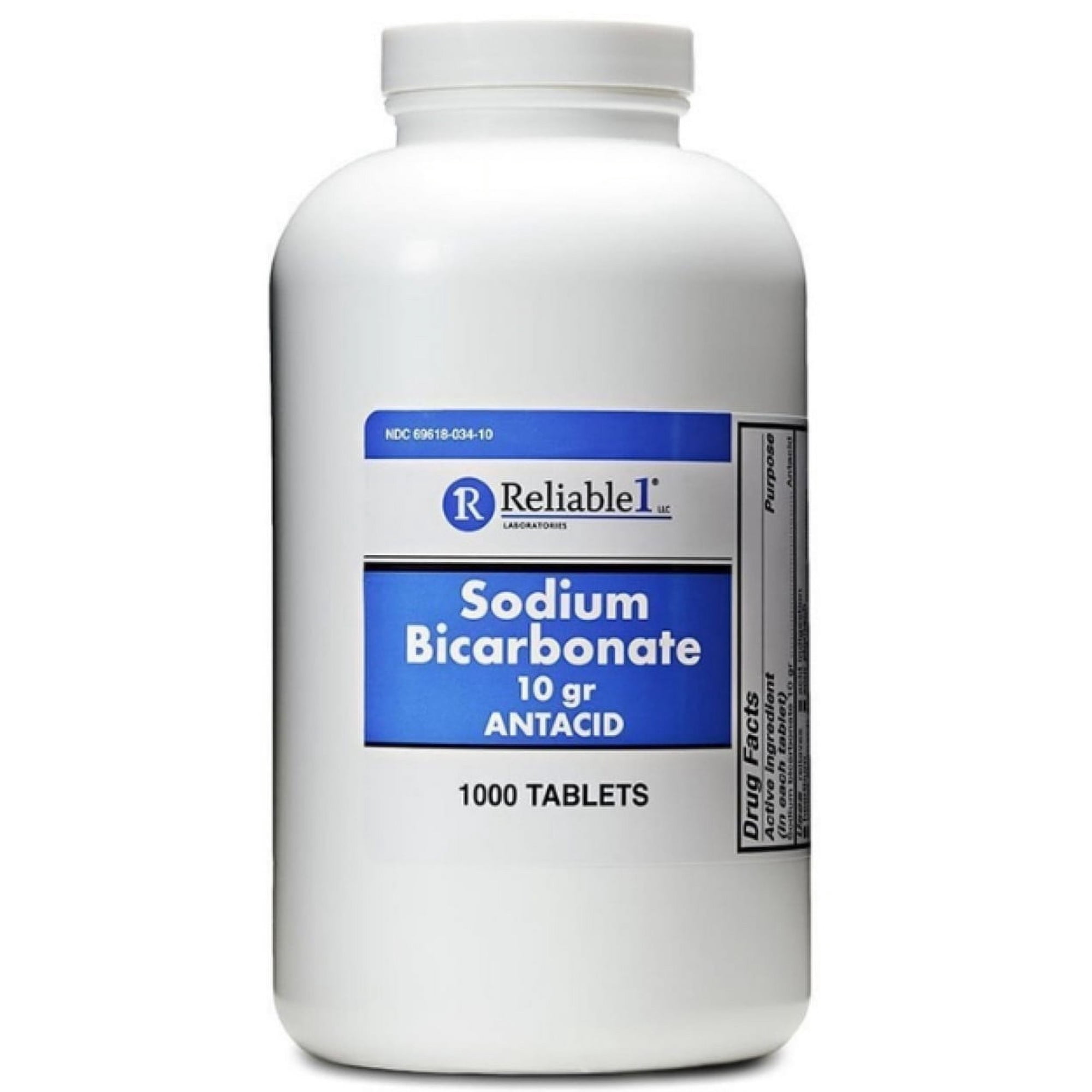 Reliable 1 Sodium Bicarbonate 10 gr Antacid, 1000 ea
