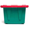 thumbnail image 3 of HOMZ Durabilt Bac de Rangement de Vacances Robuste 15 Gallons, Vert/rouge (2 Pack), 3 of 9
