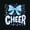 Cheer Blue, variant on Erosebridal Cheerleader Bow Tie Twin Bedding Sets 7-Piece for Teens,Girls Gymnastics Cheer Team Bedding Comforter Set,Black Reversible,Microfiber Bedroom Decor