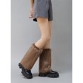 thumbnail image 1 of Conjunto de botas de piel sintética, calcetines cortos mullidos, conjunto de piernas de felpa para otoño/invierno, conjunto de zapatos largos y versátiles de piel de zorro, 1 of 6