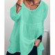 thumbnail image 1 of Color sólido Bambú Cáñamo Manga larga Ropa de mujer Eccomum Verde XXXL, 1 of 5