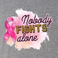 thumbnail image 2 of Nobody Fights Alone Watercolor Sparkles Breast Cancer Awareness Tri-Blend Racerback Tank Top, Premium Heather, X-Large, 2 of 5