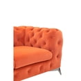 thumbnail image 4 of Divani Casa Delilah Modern Fabric Upholstered Loveseat in Orange, 4 of 5