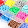 thumbnail image 3 of 500pcs/Box 6mm Flat Round Polymer Clay Chip Disk Beads Slice Loose Spacer Beads For Jewelry Making DIY Earring Necklace Bracelet, 3 of 5