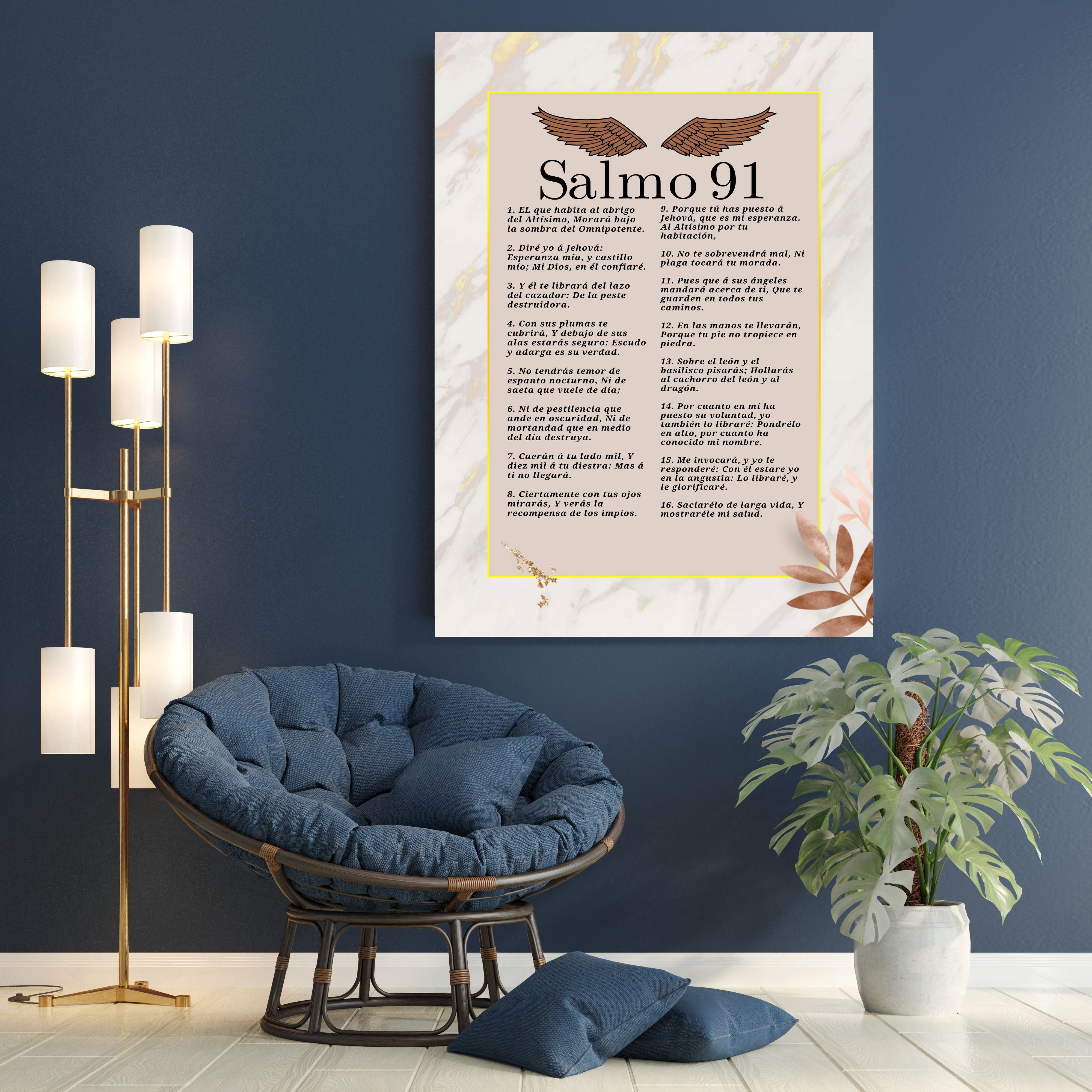 Salmo 91, Spanish Bible Verse Framed Art Print for Sale by