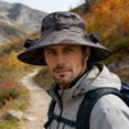 thumbnail image 3 of Outdoor Wide Brim Sun Hat with 2 Solar Fan Sun Bucket Hat for Men Women UPF 50+ Bucket Fishing & Beach Hat with Fan Built in, 3 of 6