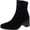 Black, variant on Womens Sloann Inside Zip Stacked Heel Booties