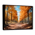 thumbnail image 2 of Designart "Autumn Canopy Orange Tree Majesty II" Landscapes Floater Framed Wall Art Living Room, 2 of 7