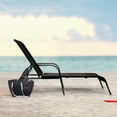 thumbnail image 6 of Gymax 2PCS Adjustable Chaise Lounge Chair Recliner Patio Yard Outdoor w/ Armrest Black, 6 of 10