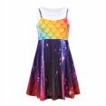 thumbnail image 1 of FhsagQ Robes pour Filles Filles Robe Sans Manches Col Rond Imprimé Floral pour Décontracté Maison Fête Plage Tout-Petits Filles Printemps le 7 Juillet Robes 6T Printemps Multicolore 9-10 Ans, 1 of 1