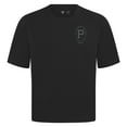 thumbnail image 2 of Men's Levelwear Black Pittsburgh Pirates Register Oversized Luxe Signature Knit T-Shirt, 2 of 3