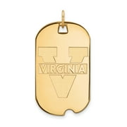 14k Gold LogoArt University of Virginia Large Dog Tag Pendant Q4Y028UVA