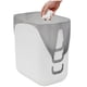 thumbnail image 1 of Bote de basura Stori Luup de plástico blanco, 9,5 L, 2,5 galones, fabricado en EE. UU., 1 of 9