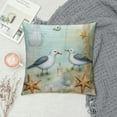 thumbnail image 2 of COMIO  Nautical Beach Throw Pillow Covers Ocean Themed Coastal Pillowcase Seashell Starfish Decorative Cushion Cover for Couch Bed Sofa Decoration, 2 of 5