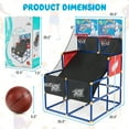 thumbnail image 3 of Costway Kids Dual Shot Basketball Arcade Game w/4 Balls Pump Easy Quick Assembling Gift, 3 of 10