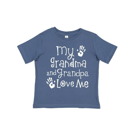 

Inktastic Grandma Grandpa Love Me Girls Gift Toddler Boy or Toddler Girl T-Shirt