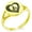 Gold, variant on Stainless Steel Life Magic Rune Minimalist Oval Top Polished Statement Signet Ring