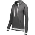 thumbnail image 4 of Holloway Sportswear XS Womens All-American Funnel Neck Pullover Carbon Heather/White 229763, 4 of 5
