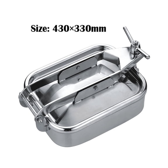 Techtongda Rectangular Manhole Cover Tank Door 430*330mm Stainless Steel