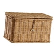 thumbnail image 4 of Canasta de almacenamiento con tapa rectangular Práctico decorativo Organizador casero Bin de almacenamiento para el dormitorio de la oficina Desk Baño 24CMX14CMX14CM, 4 of 8