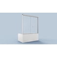 thumbnail image 4 of Bathtub Shower Door Semi-Frameless Double Sliding Tub Door 56"-60"Wx58" H Waterproof Bathroom Shower Door 1/4" (6mm) SGCC Tempered Glass With Explosion-Proof Film, 4 of 9