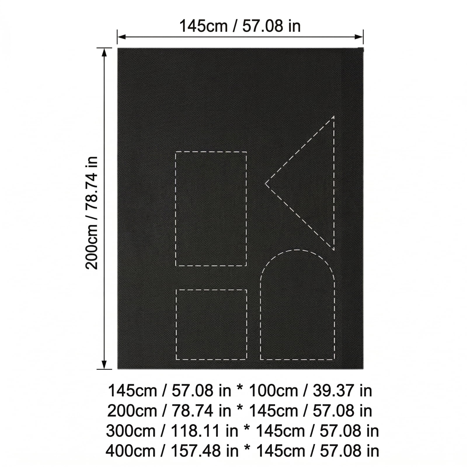 Blackout Shade, Room Darkening CurtainsforBedroom, 145X200 In, Thermal CurtainsforLiving Room, Adhesive Curtain, Fabric Measuring, Cutting Model, Window Shade, Custom Cut, 8