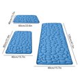 thumbnail image 3 of PoyoKee 3pcs Soft Bathroom Rugs, Sponge Density Pebbles Bath Mat, Non-Slide Absorbent Bathroom Rug for Laundry, Bath Mats Home Decor, 15" x 47" ,, 3 of 6