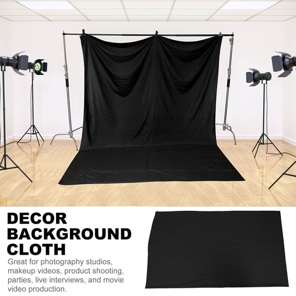 Phenofice 1Pcs 59.1X39.4in Black Polyester Cotton Backdrop for Photographers and Home Decorative Wall Background Cloth