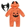 thumbnail image 3 of Uccdo Baby Girl Boy Halloween Pumpkin Clothes With Hat, Kids Party Fancy Outfits One-Piece Rompers Bodysuits, 0-12M, 1-2T, 3 of 8