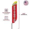 thumbnail image 5 of Open Registration Sign feather flag Pole Mount for Outdoor by Mavis Print | 15 FEET Long Outdoor Banner Flag Mount for Easy Hang | HD Print Swooper Flag Stand forOpen Registration Advertising ade, 5 of 7