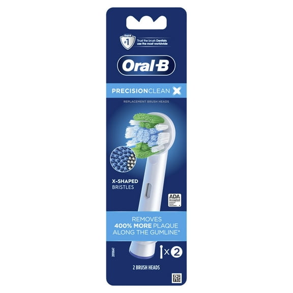 Oral-B PrecisionCleanX X-Filament Replacement Brush Heads, 2 Count