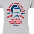 thumbnail image 3 of Parks and Recreation - Ron Bacon Eggs  - Juniors Fitted Graphic T-Shirt, 3 of 5