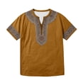 thumbnail image 5 of Henley Shirts for Men Summer Casual Retro Print V Neck Short Sleeve Renaissance Shirt Men Streetwear, 5 of 5